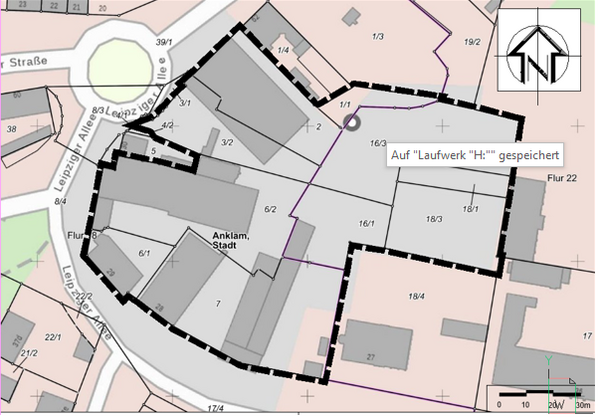 Bild vergr&ouml;&szlig;ern: Amtliche Bekanntmachung - Satzungsbeschluss des Bebauungsplanes 1-2020 -Einkaufszentrum REM Anklam- im beschleunigten Verfahren nach &sect; 13 a BauGB, &Uuml;bersichtsplan