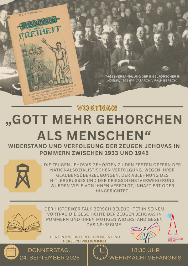 Bild vergr&ouml;&szlig;ern: &raquo;Gott mehr gehorchen als Menschen&laquo; ge&auml;ndert